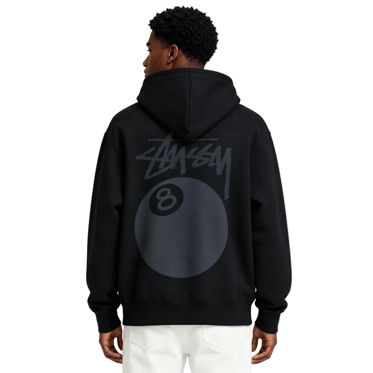Stussy 8 Ball Pigment Dyed Hoodie Black